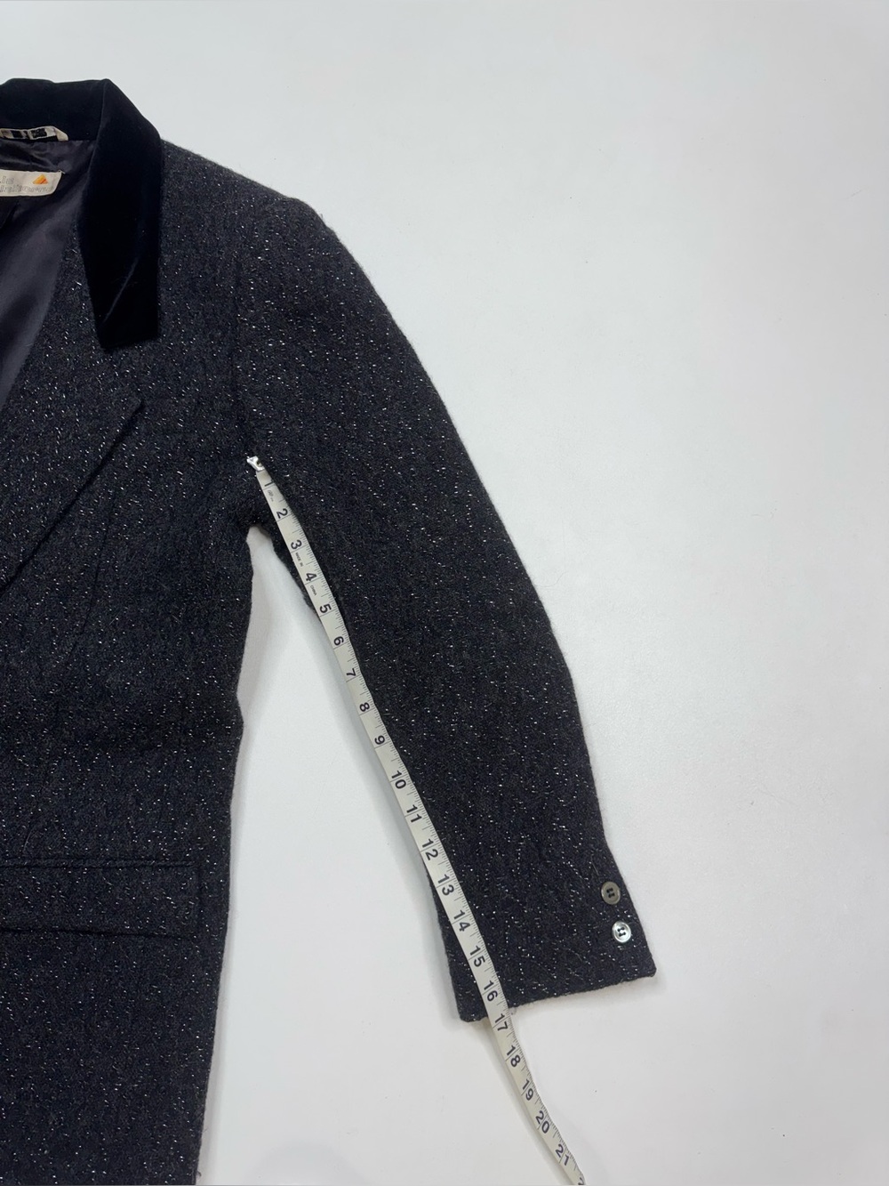 VTG Liz Claiborne Charcoal Tweed Lined Blazer Womens Size 10 - Picture 7 of 10